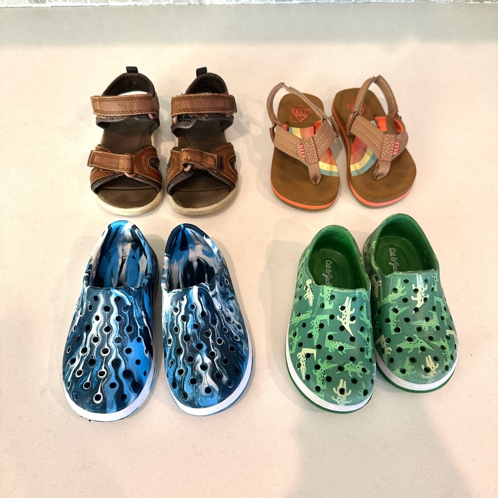Kids Sandals and Slip-On Shoes Set